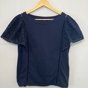 Elegant Navy Blue Women's Top